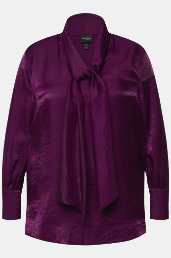 Plus size veliki brojevi Bluza elegantna dugih rukava s vezanjem oko vrata za punije