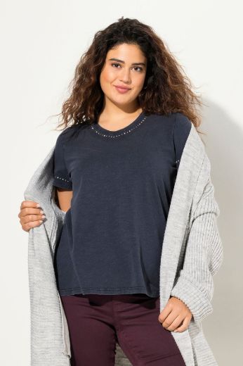 Plus size veliki brojevi Majica kratkih rukava V izreza za punije