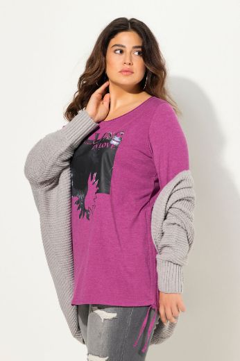 Plus size veliki brojevi Majica dugih rukava s printom za punije