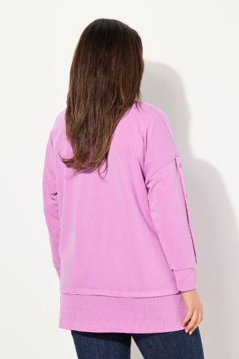 Plus size veliki brojevi Majica dugih rukava šireg kroja s gumbima na rukavima za punije