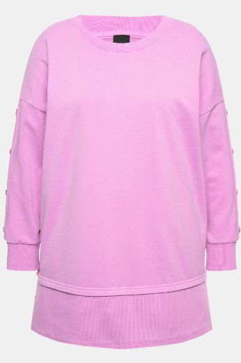 Plus size veliki brojevi Majica dugih rukava šireg kroja s gumbima na rukavima za punije