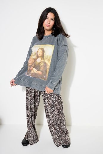 Plus size veliki brojevi Majica dugih rukava s printom za punije