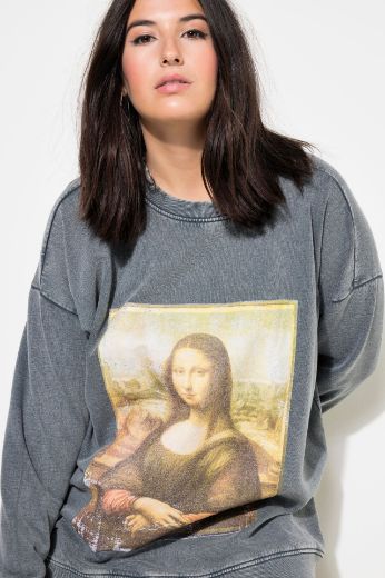 Plus size veliki brojevi Majica dugih rukava s printom za punije