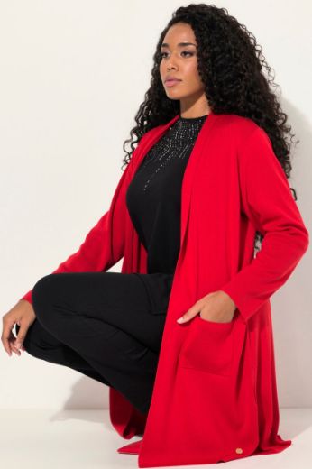 Plus size veliki brojevi Kardigan dugi model s džepovima za punije