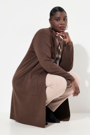 Plus size veliki brojevi Kardigan dugi model s džepovima za punije