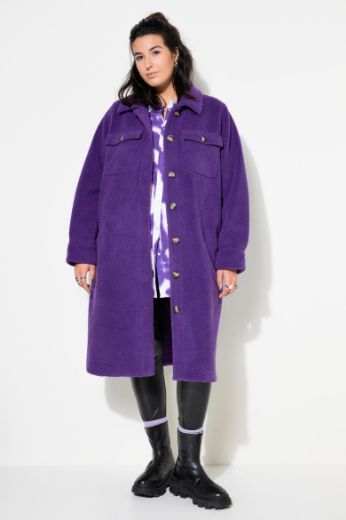 Plus size veliki brojevi Kaput s džepovima za punije