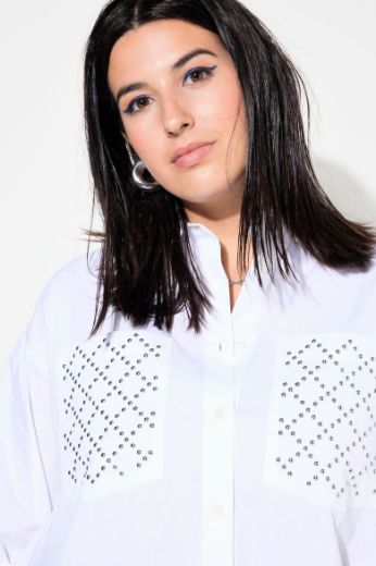 Plus size veliki brojevi Bluza dugih rukava s ukrasnim dodacima za punije