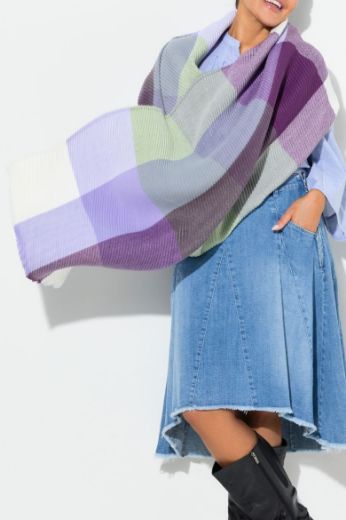 Plus size veliki brojevi Šal karirani za punije