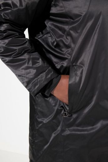 Plus size veliki brojevi Jakna s dvostrukim kopčanjem i kapuljačom za punije