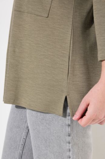 Plus size veliki brojevi Majica s 3/4 rukavima od eko pamuka za punije