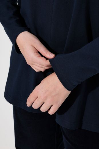 Plus size veliki brojevi Majica dugih rukava V ovratnika od eko pamuka za punije