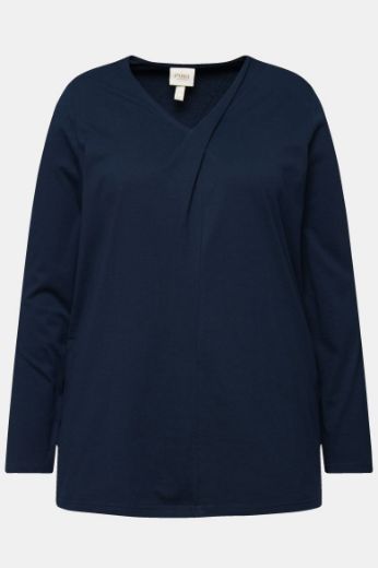 Plus size veliki brojevi Majica dugih rukava V ovratnika od eko pamuka za punije