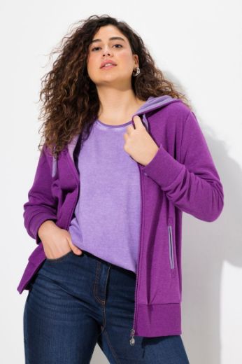 Plus size veliki brojevi Majica dugih rukava s kapuljačom i patentim zatvaračem za punije