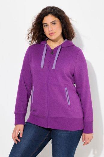 Plus size veliki brojevi Majica dugih rukava s kapuljačom i patentim zatvaračem za punije