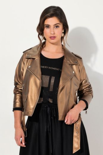 Plus size veliki brojevi Jakna imitacija kože kraći model za punije