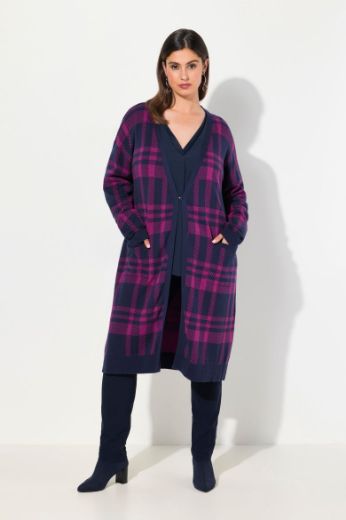 Plus size veliki brojevi Kardigan karirani duži model za punije