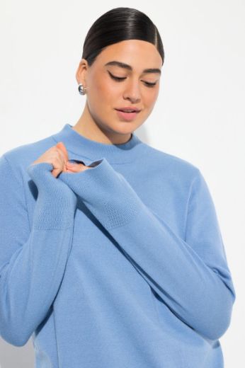 Plus size veliki brojevi Pulover povišenog ovratnika za punije