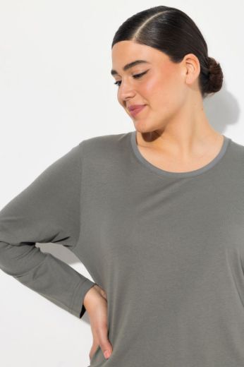 Plus size veliki brojevi Majica dugi rukavi okrugli izrez za punije