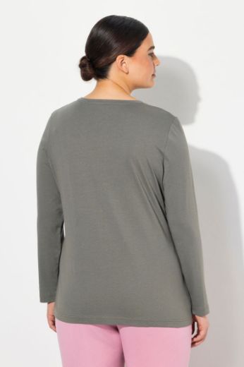 Plus size veliki brojevi Majica dugi rukavi okrugli izrez za punije