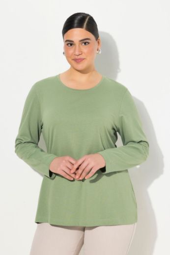 Plus size veliki brojevi Majica dugi rukavi okrugli izrez za punije
