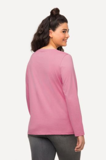 Plus size veliki brojevi Majica dugih rukava V ovratnika za punije