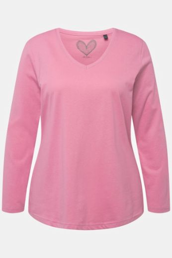 Plus size veliki brojevi Majica dugih rukava V ovratnika za punije