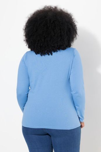 Plus size veliki brojevi Majica dugih rukava V ovratnika za punije