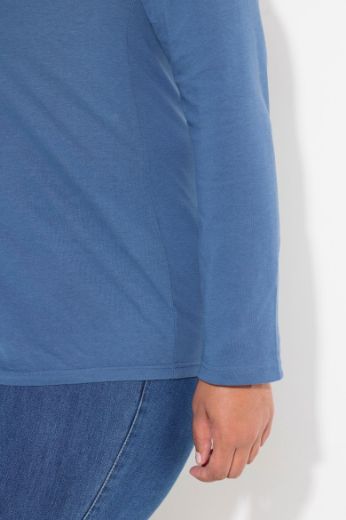 Plus size veliki brojevi Majica dugih rukava V ovratnika za punije