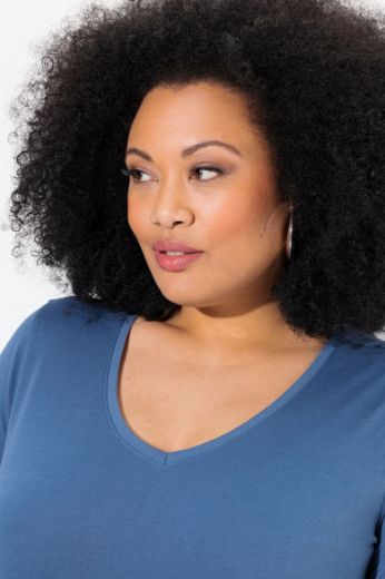 Plus size veliki brojevi Majica dugih rukava V ovratnika za punije