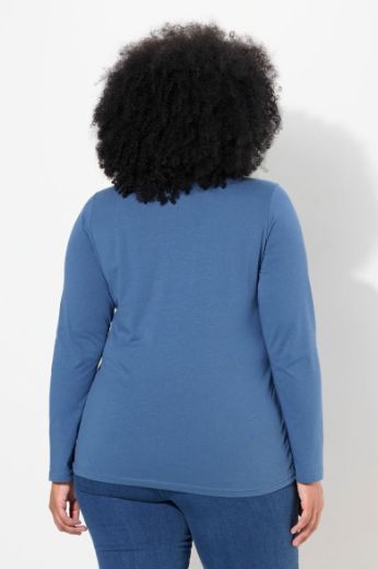 Plus size veliki brojevi Majica dugih rukava V ovratnika za punije