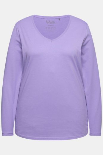 Plus size veliki brojevi Majica dugih rukava V ovratnika za punije