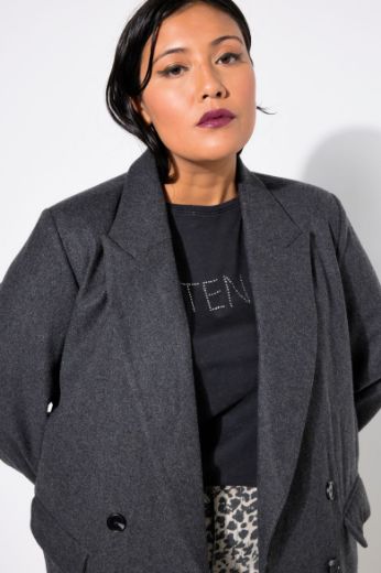 Plus size veliki brojevi Sako ravnog kroja za punije