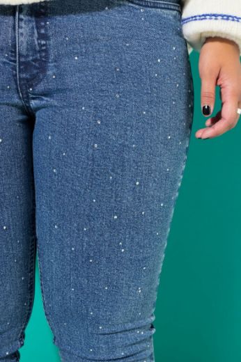 Plus size veliki brojevi Traperice uskih nogavica za punije