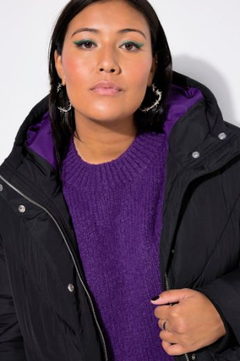 Plus size veliki brojevi Jakna s kapuljačom dužeg kroja za punije