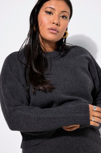 Plus size veliki brojevi Pulover pleteni okruglog ovratnika za punije