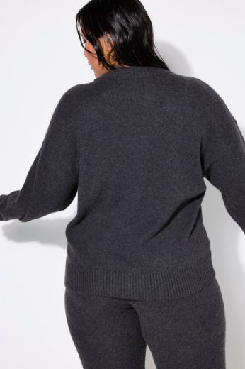 Plus size veliki brojevi Pulover pleteni okruglog ovratnika za punije
