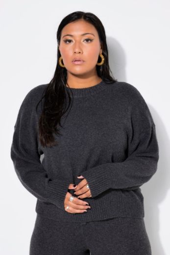 Plus size veliki brojevi Pulover pleteni okruglog ovratnika za punije