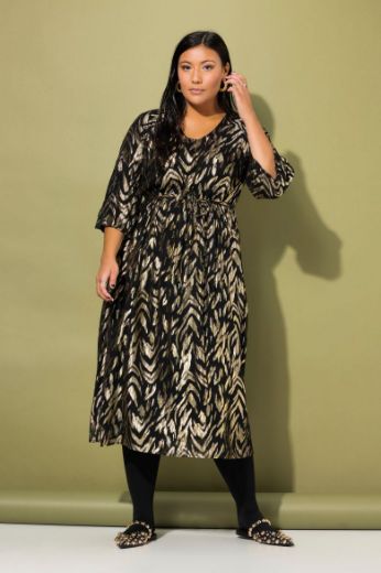 Plus size veliki brojevi Haljina midi 3/4 rukava za punije