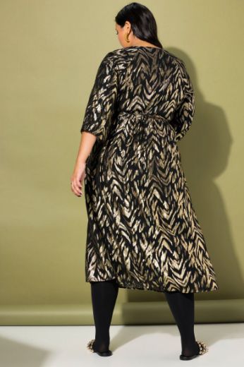 Plus size veliki brojevi Haljina midi 3/4 rukava za punije