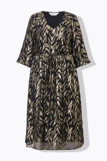 Plus size veliki brojevi Haljina midi 3/4 rukava za punije