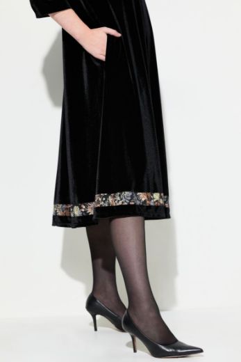 Plus size veliki brojevi Haljina elegantna s 3/4 rukavima A kroja za punije
