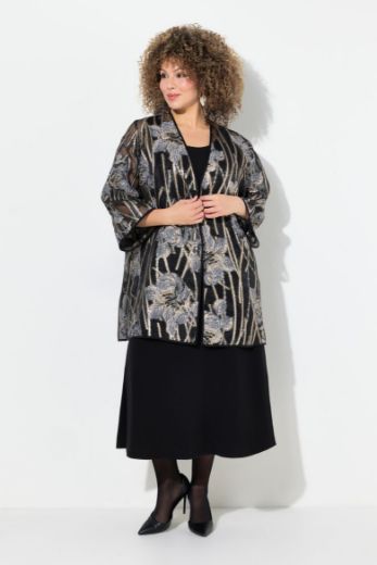 Plus size veliki brojevi Sako elegantni 3/4 rukava cvjetnog uzorka za punije