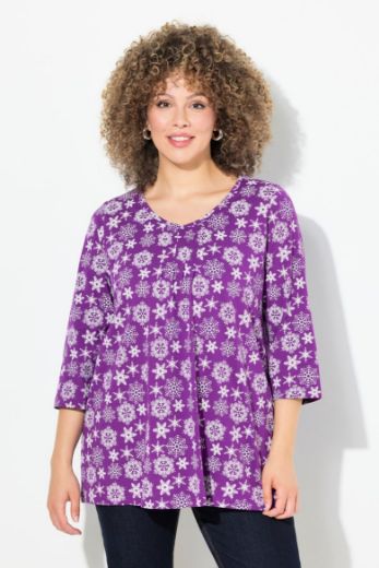 Plus size veliki brojevi Majica 3/4 rukava A kroja za punije