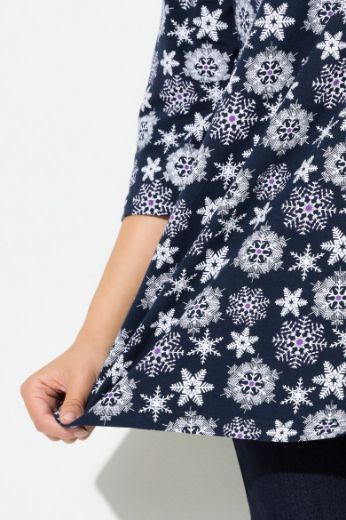 Plus size veliki brojevi Majica 3/4 rukava A kroja za punije