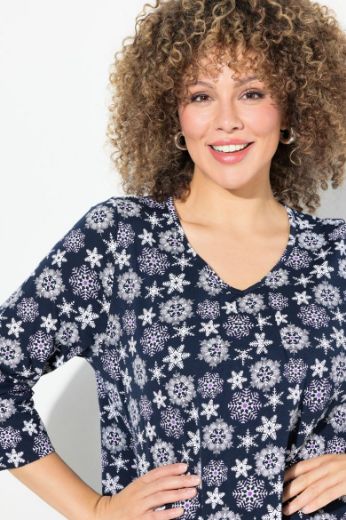 Plus size veliki brojevi Majica 3/4 rukava A kroja za punije