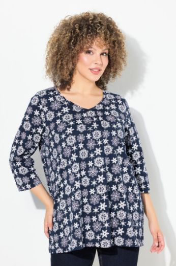 Plus size veliki brojevi Majica 3/4 rukava A kroja za punije
