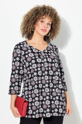 Plus size veliki brojevi Majica 3/4 rukava A kroja za punije