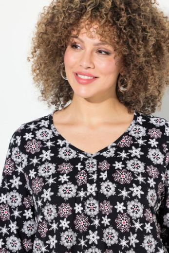 Plus size veliki brojevi Majica 3/4 rukava A kroja za punije