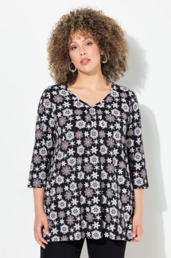 Plus size veliki brojevi Majica 3/4 rukava A kroja za punije