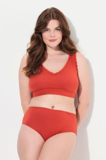 Plus size veliki brojevi Gaćice pamučne srednje visokog kroja za punije